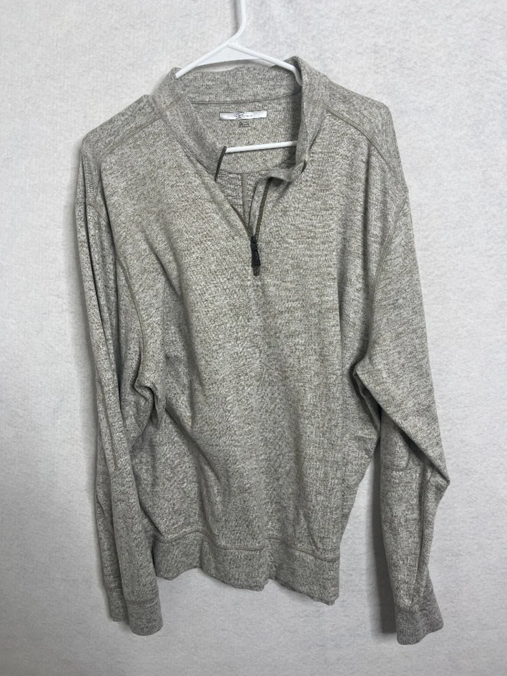 Greg Norman 1/4 Zip Pullover Sweater Heathered Beige Size XL